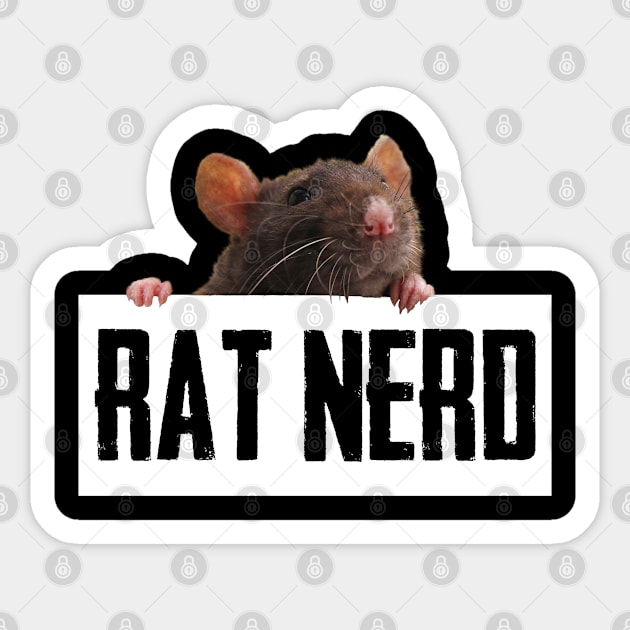 Rat - Rat Nerd Sticker by Kudostees